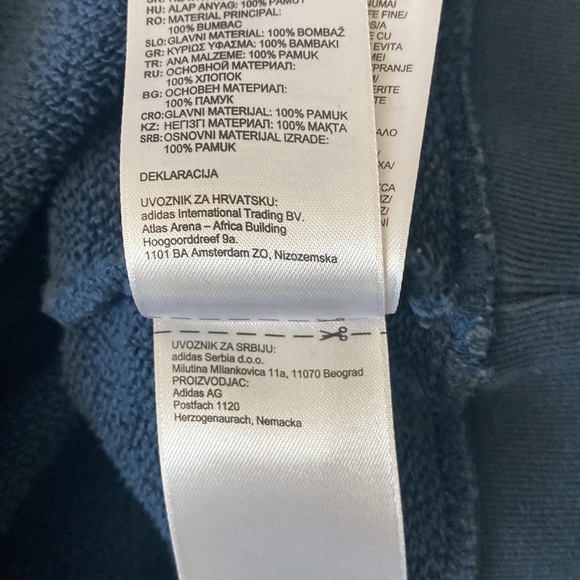 ADIDAS 3 Stripe Cropped Sweatshirt Hoodie - Picture 10 of 10